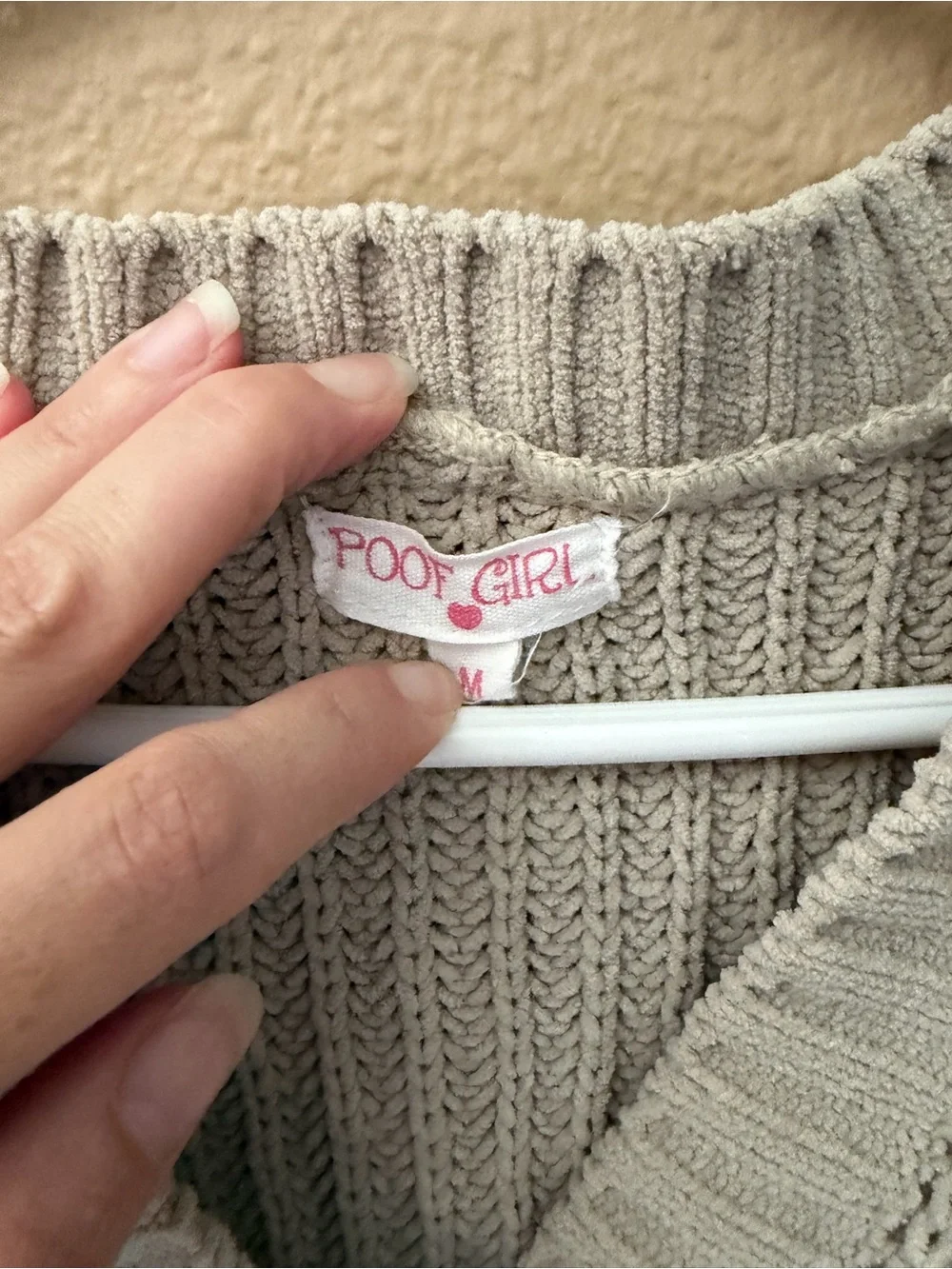 Girls' Cable-Knit V-Neck Cardigan Sweater - Light Beige